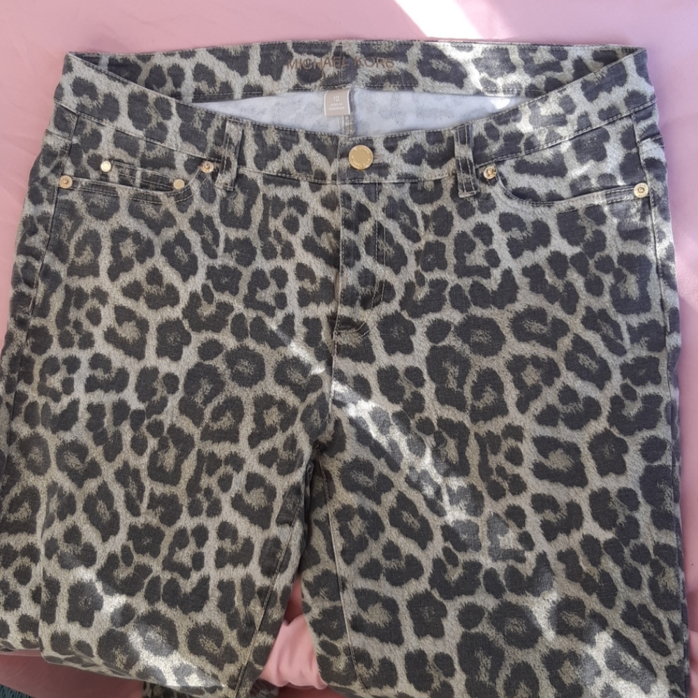 Michael kors lepord print Jean's sz10 womans - Picture 4 of 9